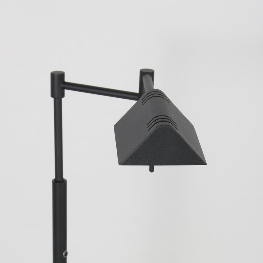 Leeslamp glowgo 4603zw – zwarte vloerlamp met accu en verstelbare arm