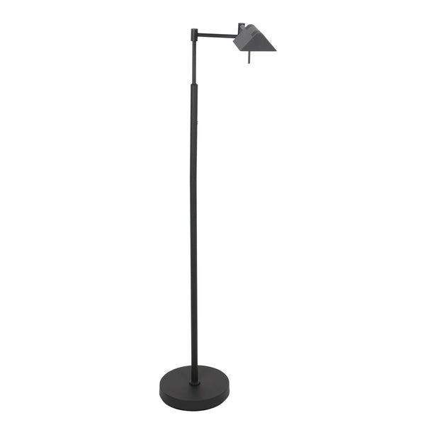 Leeslamp glowgo 4603zw – zwarte vloerlamp met accu en verstelbare arm