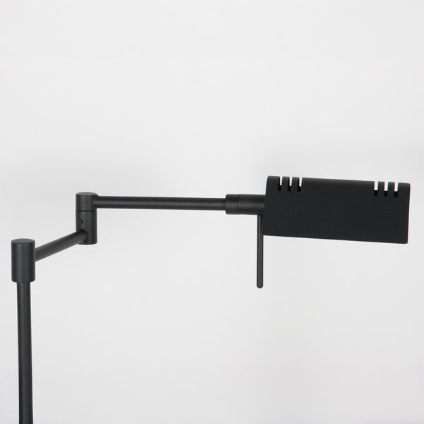 Leeslamp glowgo 4603zw – zwarte vloerlamp met accu en verstelbare arm