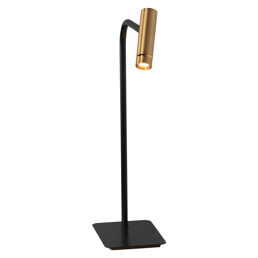 Tafellamp lumo 4606br - stijlvolle leeslamp in brons met zwart