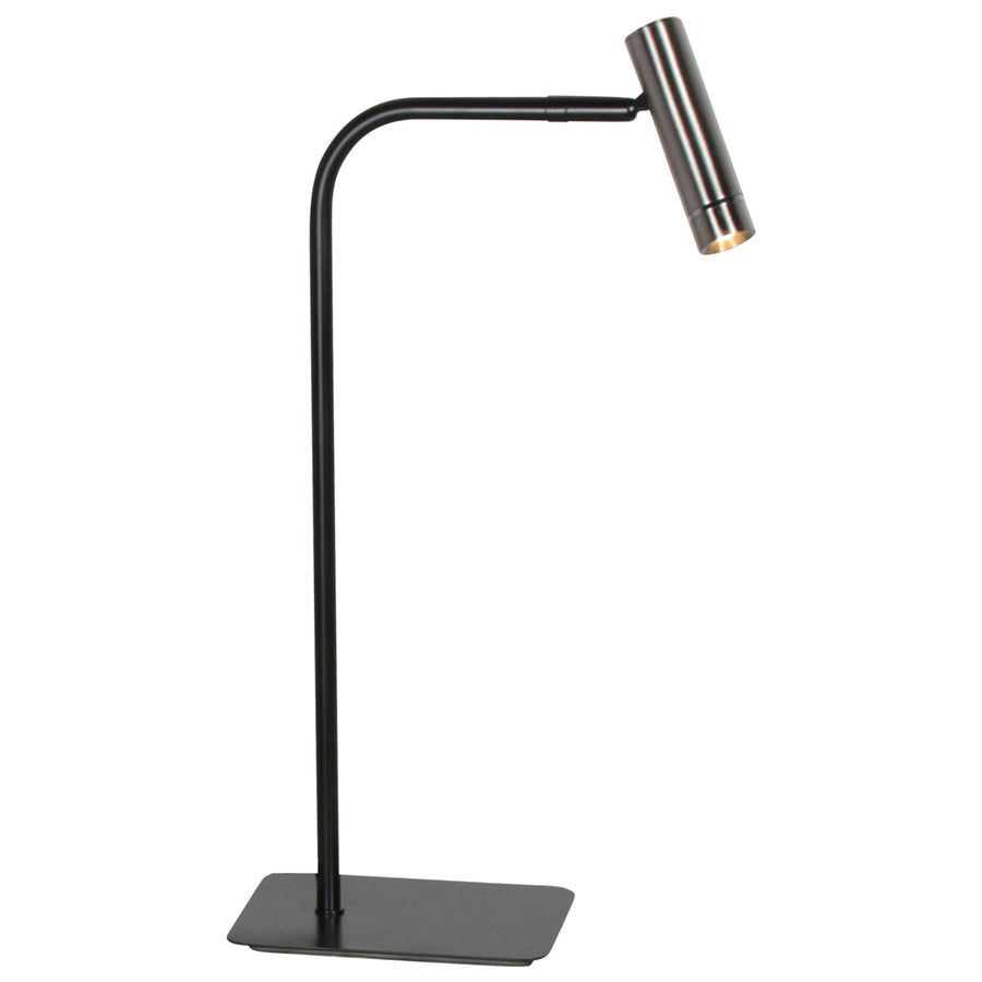 Tafellamp lumo 4606st - stijlvolle verstelbare leeslamp in staal met zwart