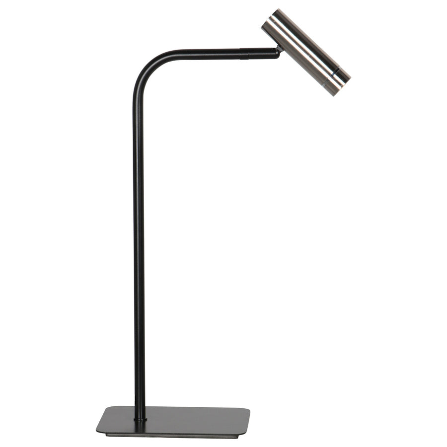 Tafellamp lumo 4606st - stijlvolle verstelbare leeslamp in staal met zwart