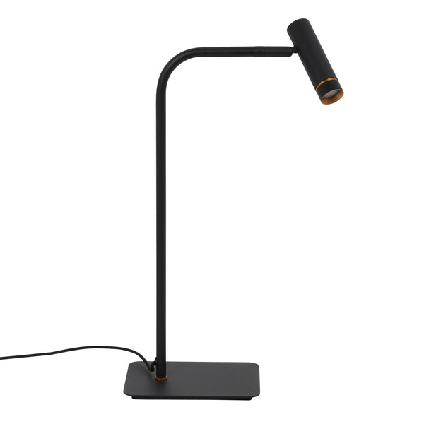 Tafellamp lumo 4606zw - zwarte verstelbare leeslamp met led