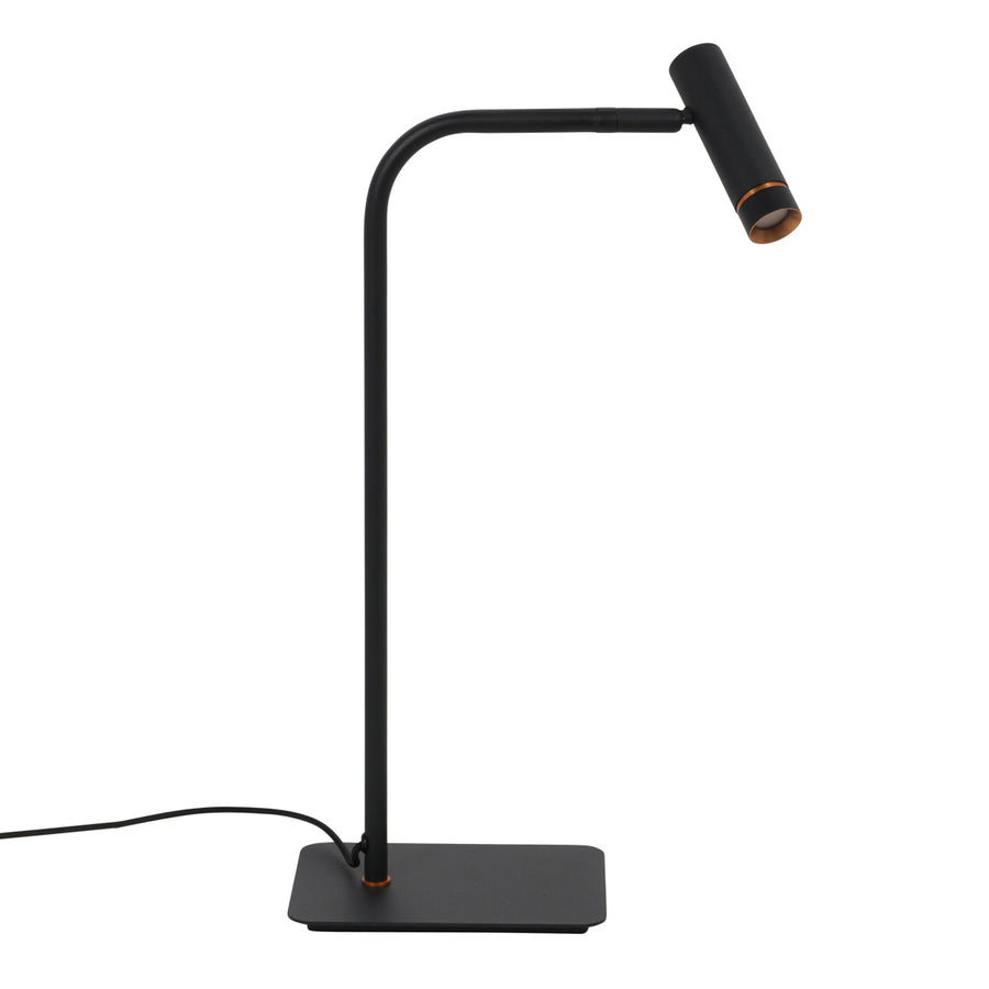 Tafellamp lumo 4606zw - zwarte verstelbare leeslamp met led