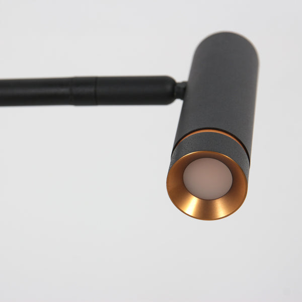 Tafellamp lumo 4606zw - zwarte verstelbare leeslamp met led