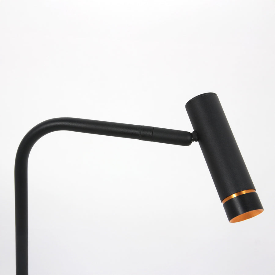 Tafellamp lumo 4606zw - zwarte verstelbare leeslamp met led