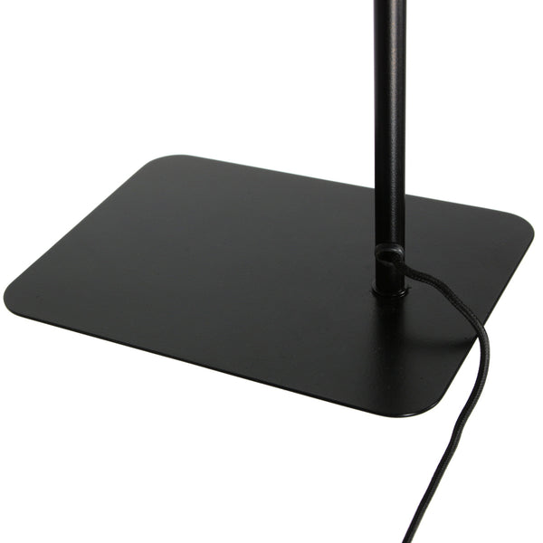Vloerlamp lumo 4607br - slanke leeslamp in zwart met brons