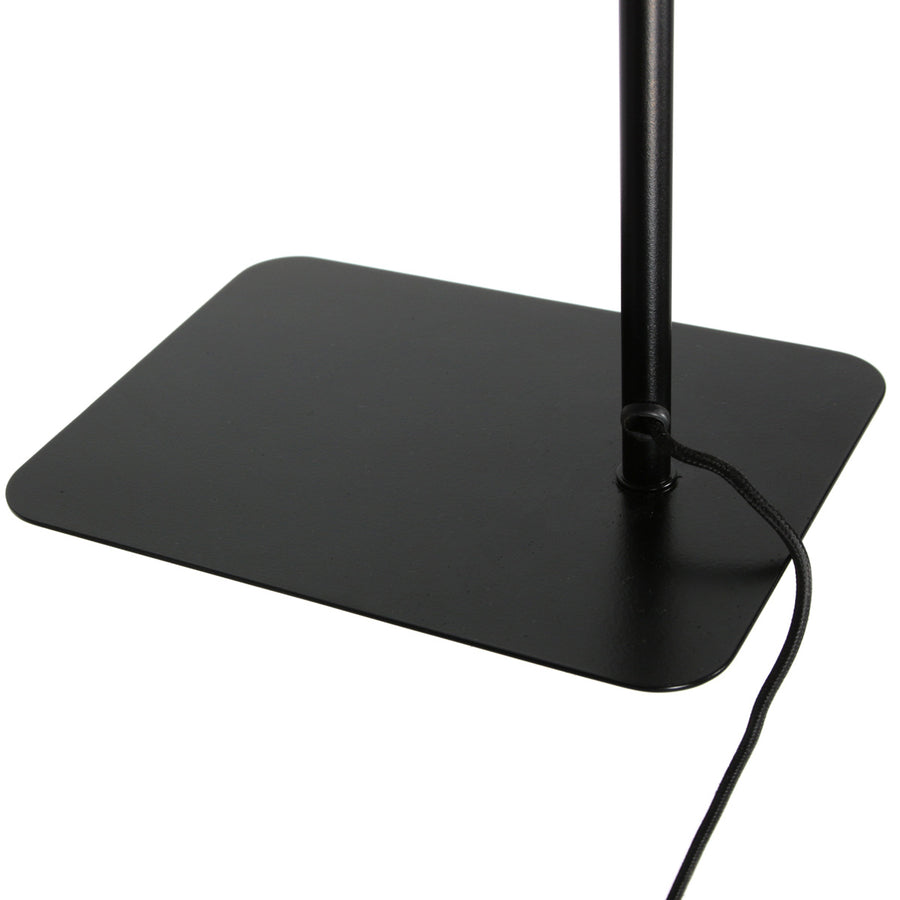 Vloerlamp lumo 4607br - slanke leeslamp in zwart met brons