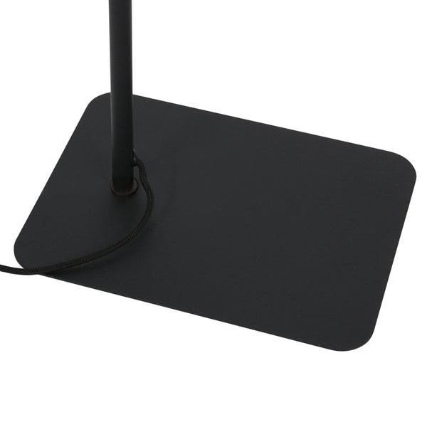 Vloerlamp lumo 4607st - moderne leeslamp zwart met staal