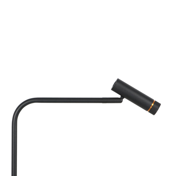 Vloerlamp lumo 4607zw - moderne zwarte leeslamp met strak design
