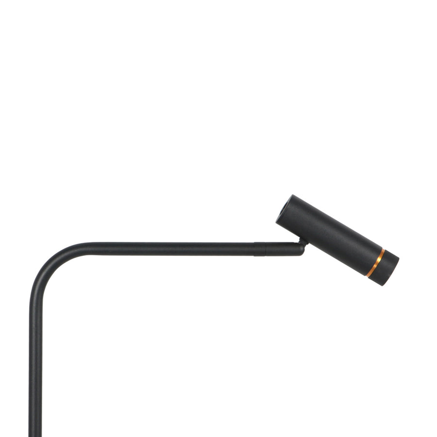Vloerlamp lumo 4607zw - moderne zwarte leeslamp met strak design
