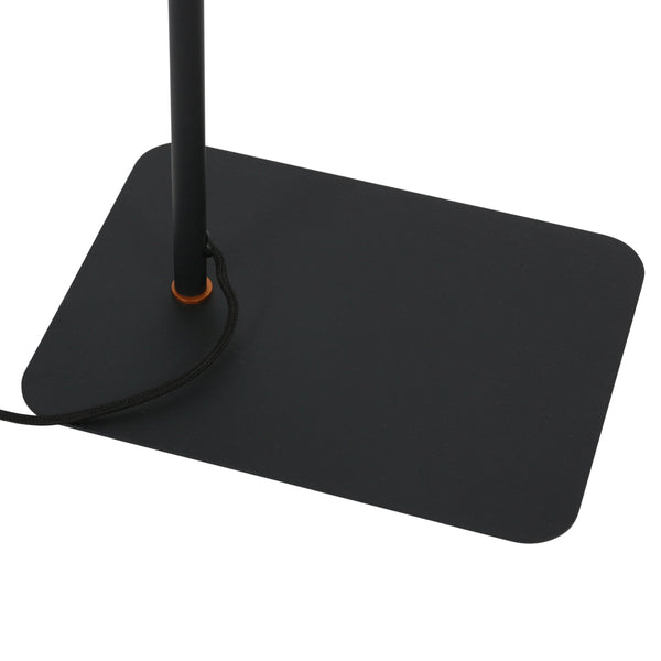 Vloerlamp lumo 4607zw - moderne zwarte leeslamp met strak design