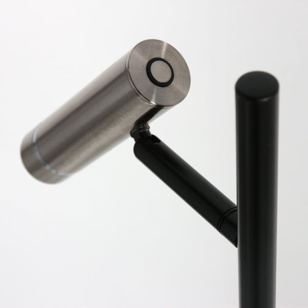 Vloerlamp lumo 4608st – eigentijdse tweelichts leeslamp met stalen accenten