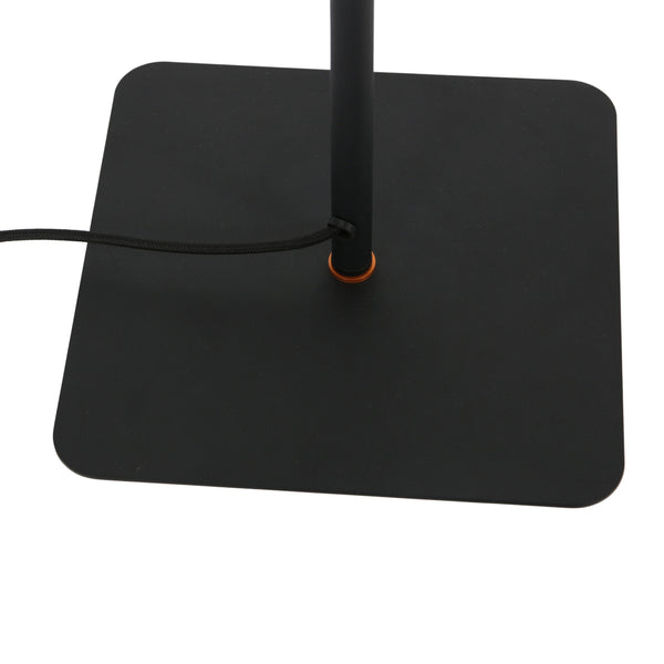 Vloerlamp lumo 4608zw – strakke tweelichts zwarte led leeslamp