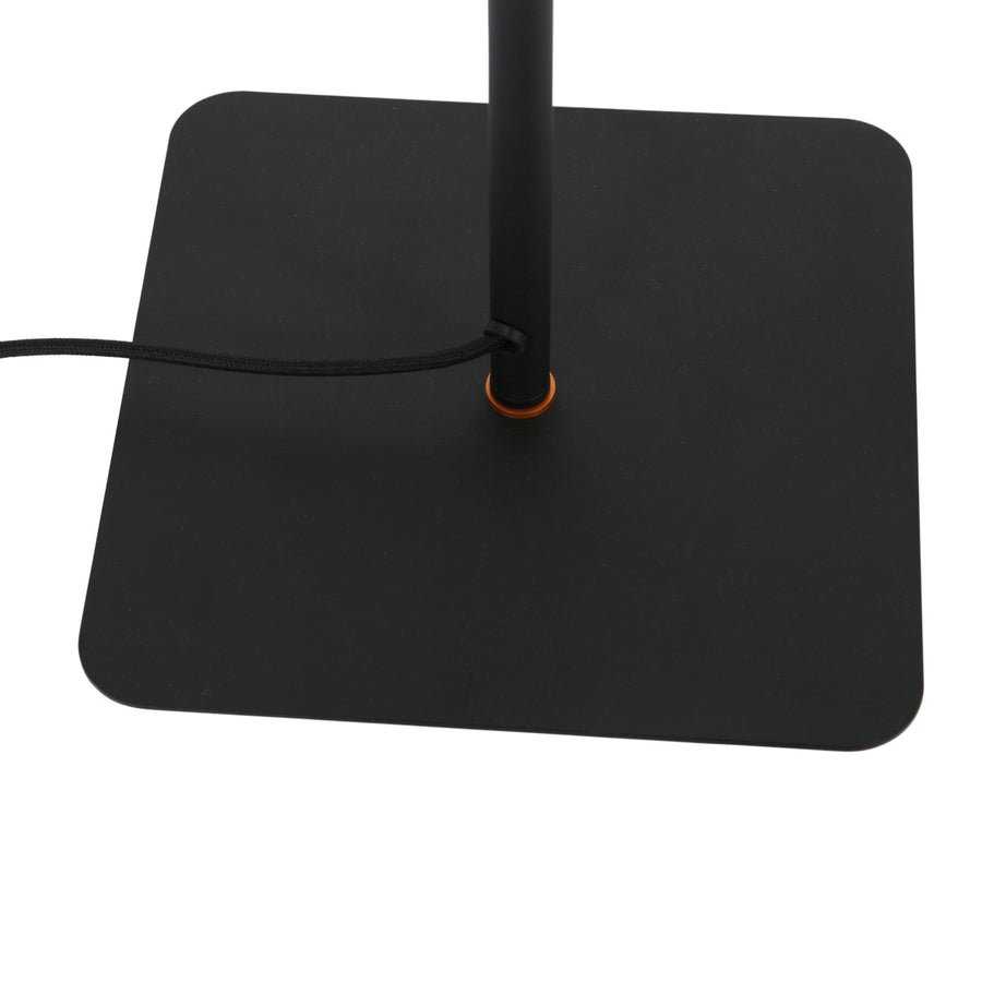 Vloerlamp lumo 4608zw – strakke tweelichts zwarte led leeslamp