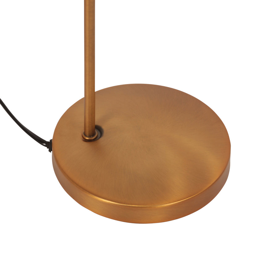 Tafellamp bollique 4610br bronskleurige lamp met amber glas