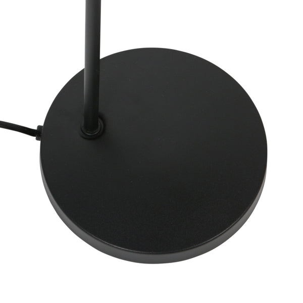 Tafellamp bollique 4610zw zwarte lamp met smoke glas