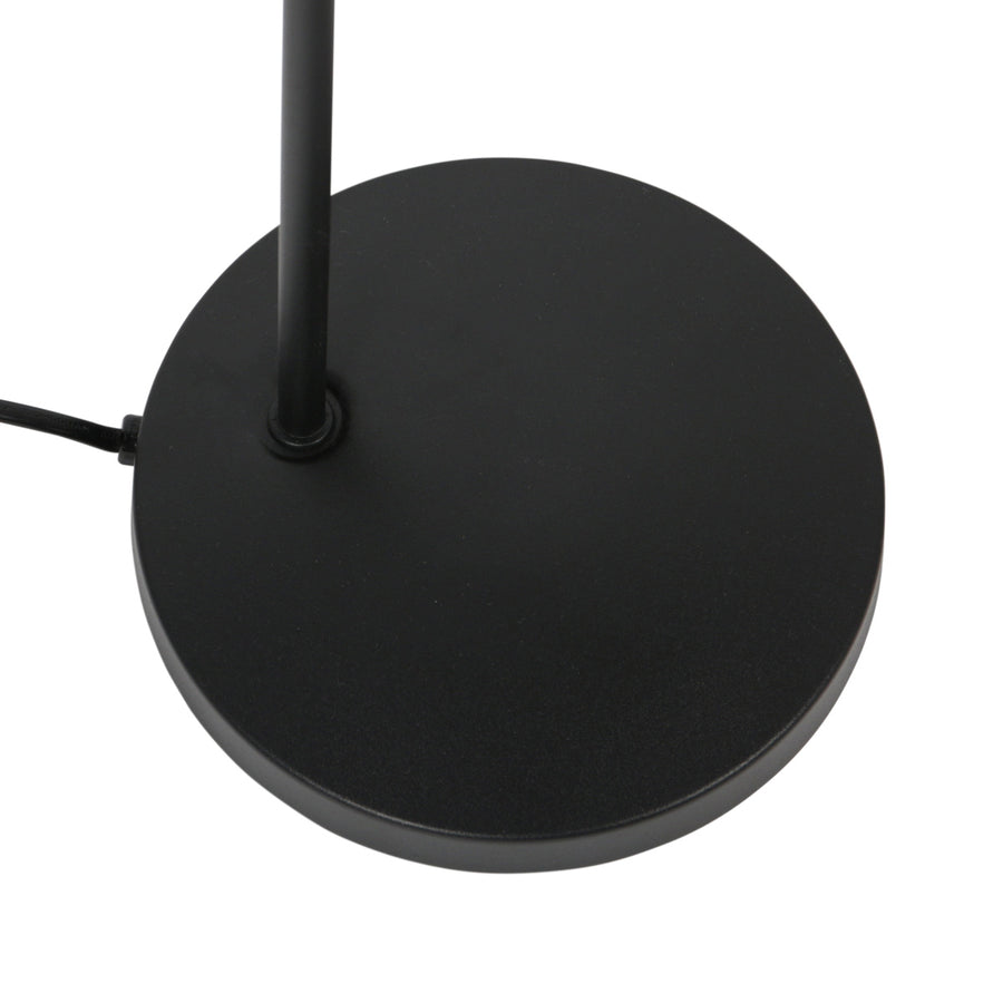 Tafellamp bollique 4610zw zwarte lamp met smoke glas