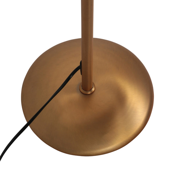 Vloerlamp bollique 4611br sfeervolle bronzen 3 lichts lamp met amber glas