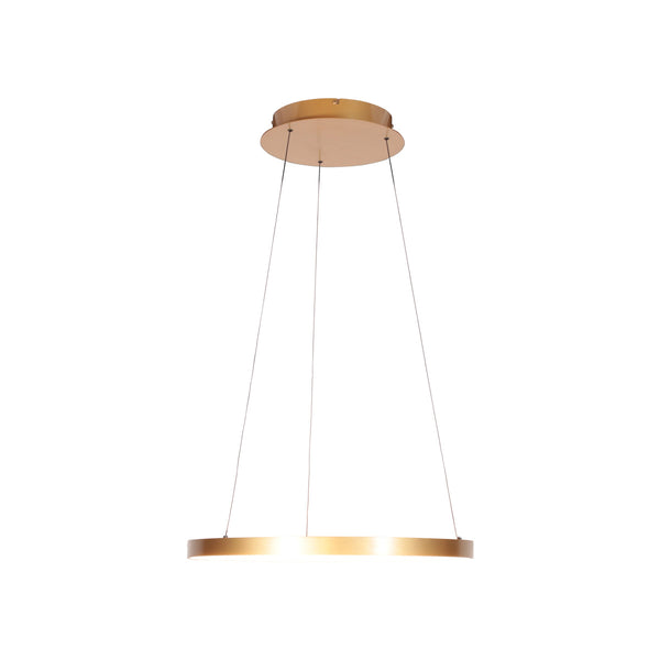 Gouden hanglamp ringlede 4612go, met cable-lift