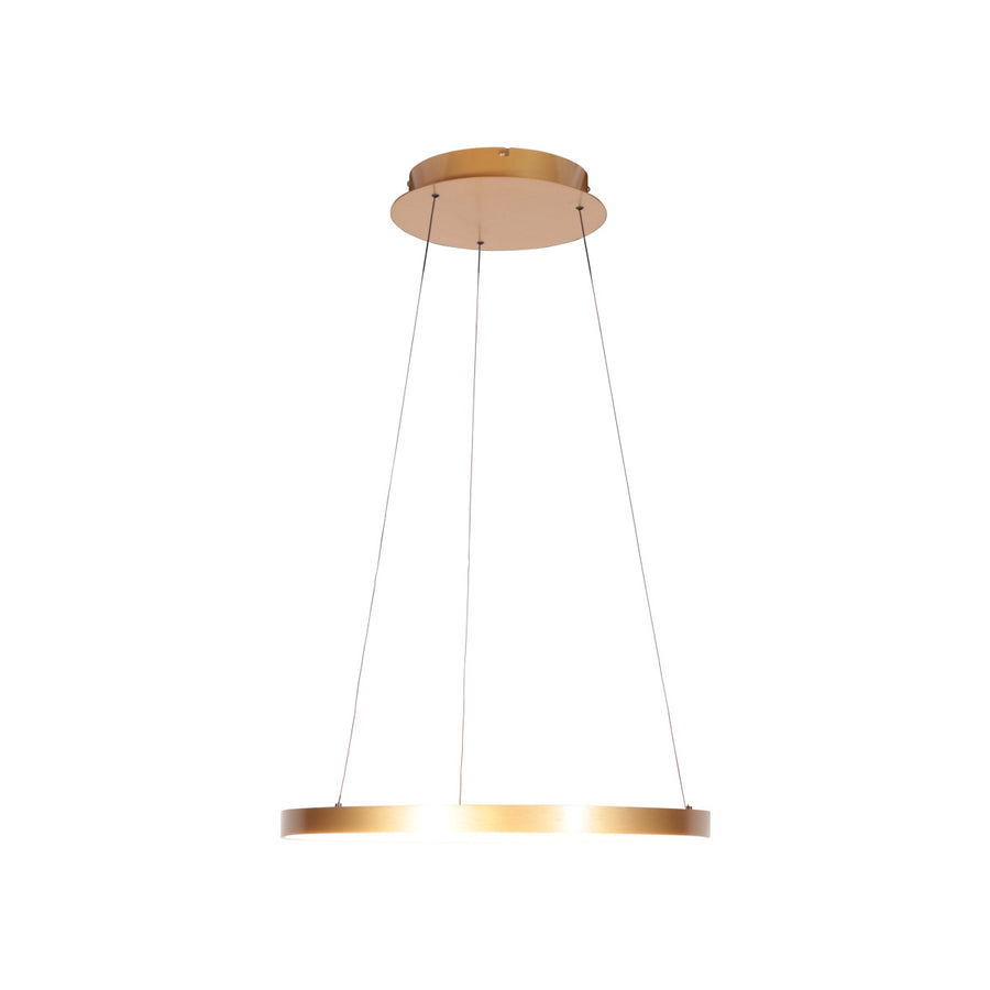 Gouden hanglamp ringlede 4612go, met cable-lift