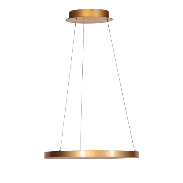 Gouden hanglamp ringlede 4612go, met cable-lift