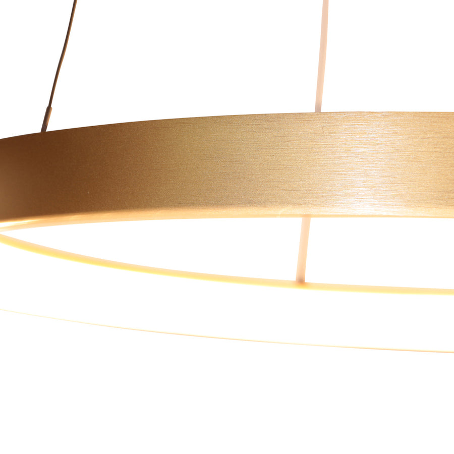 Gouden hanglamp ringlede 4612go, met cable-lift
