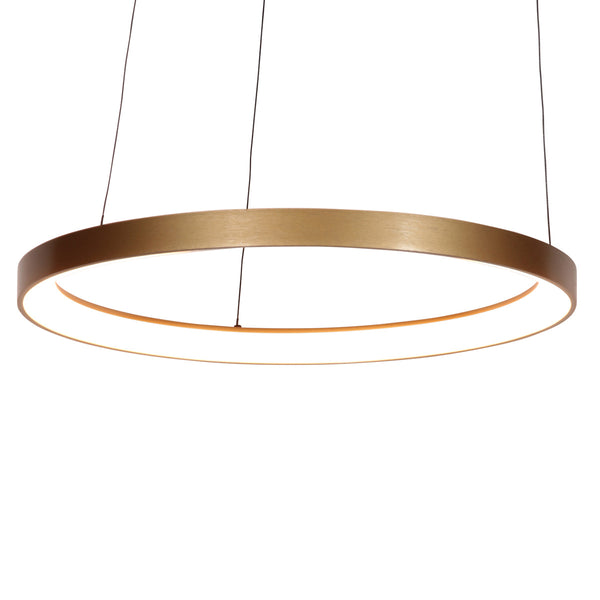 Gouden hanglamp ringlede 4612go, met cable-lift