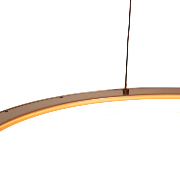 Gouden hanglamp ringlede 4612go, met cable-lift