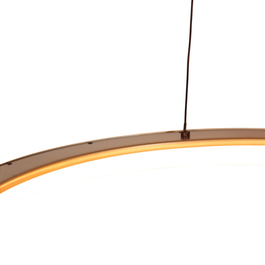 Gouden hanglamp ringlede 4612go, met cable-lift
