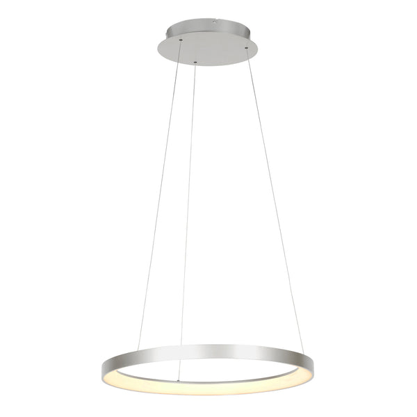 Stalen hanglamp ringlede 4612st met cable-lift systeem