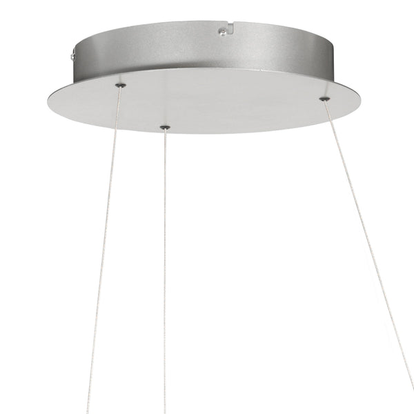 Stalen hanglamp ringlede 4612st met cable-lift systeem