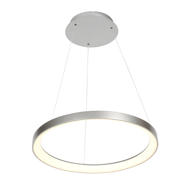 Stalen hanglamp ringlede 4612st met cable-lift systeem