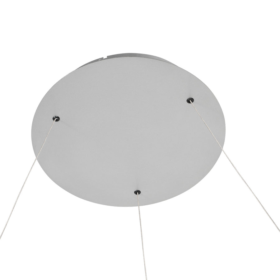Stalen hanglamp ringlede 4612st met cable-lift systeem