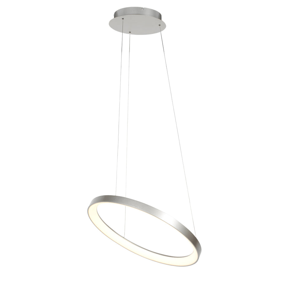 Stalen hanglamp ringlede 4612st met cable-lift systeem