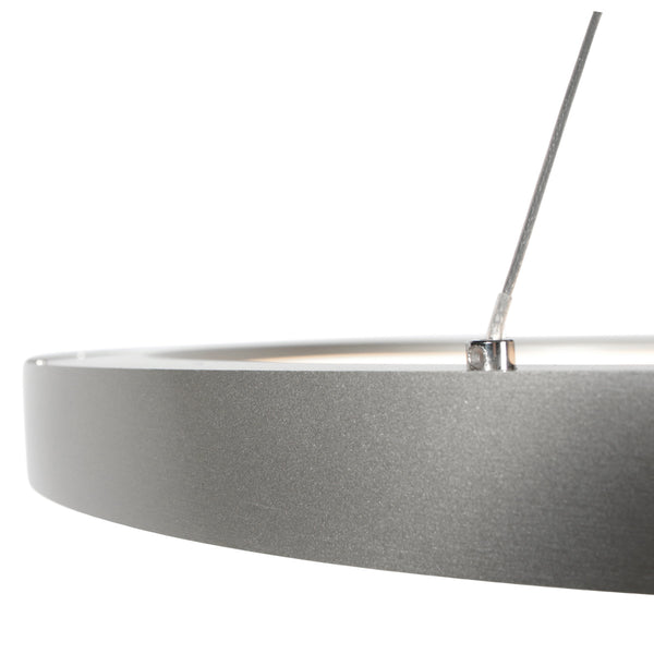 Stalen hanglamp ringlede 4612st met cable-lift systeem