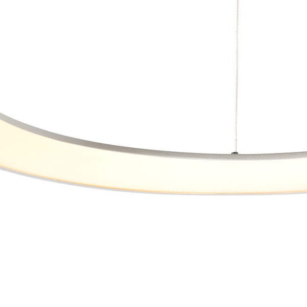 Stalen hanglamp ringlede 4612st met cable-lift systeem