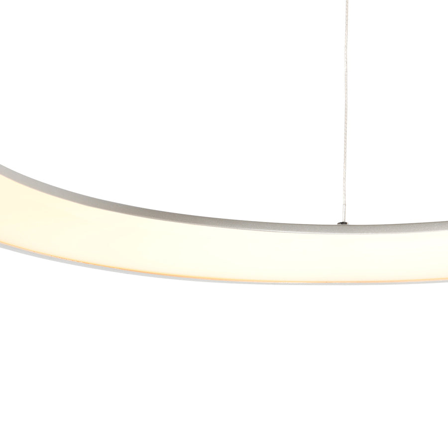 Stalen hanglamp ringlede 4612st met cable-lift systeem