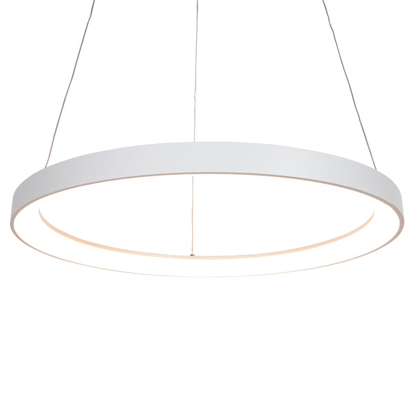 Witte hanglamp ringlede 4612w met cable-lift systeem