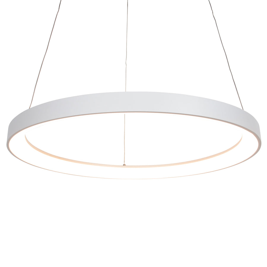 Witte hanglamp ringlede 4612w met cable-lift systeem