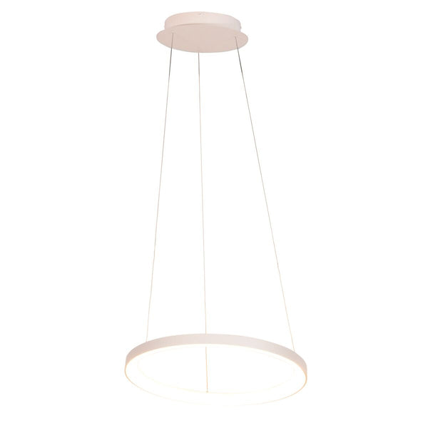 Witte hanglamp ringlede 4612w met cable-lift systeem