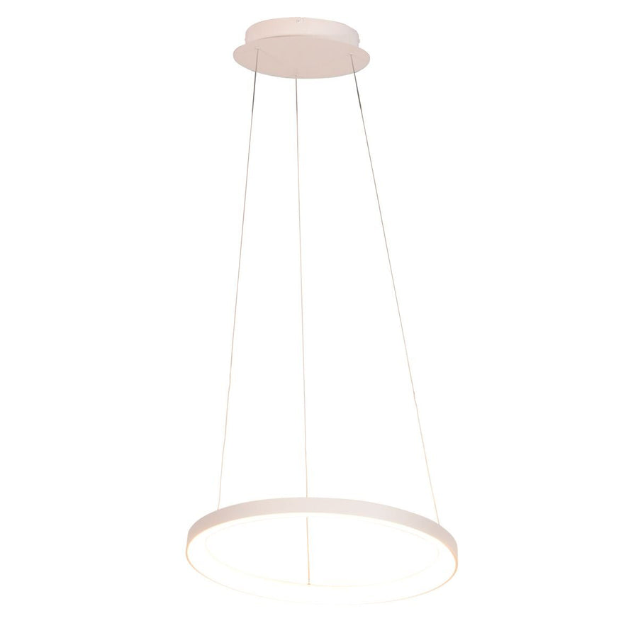 Witte hanglamp ringlede 4612w met cable-lift systeem