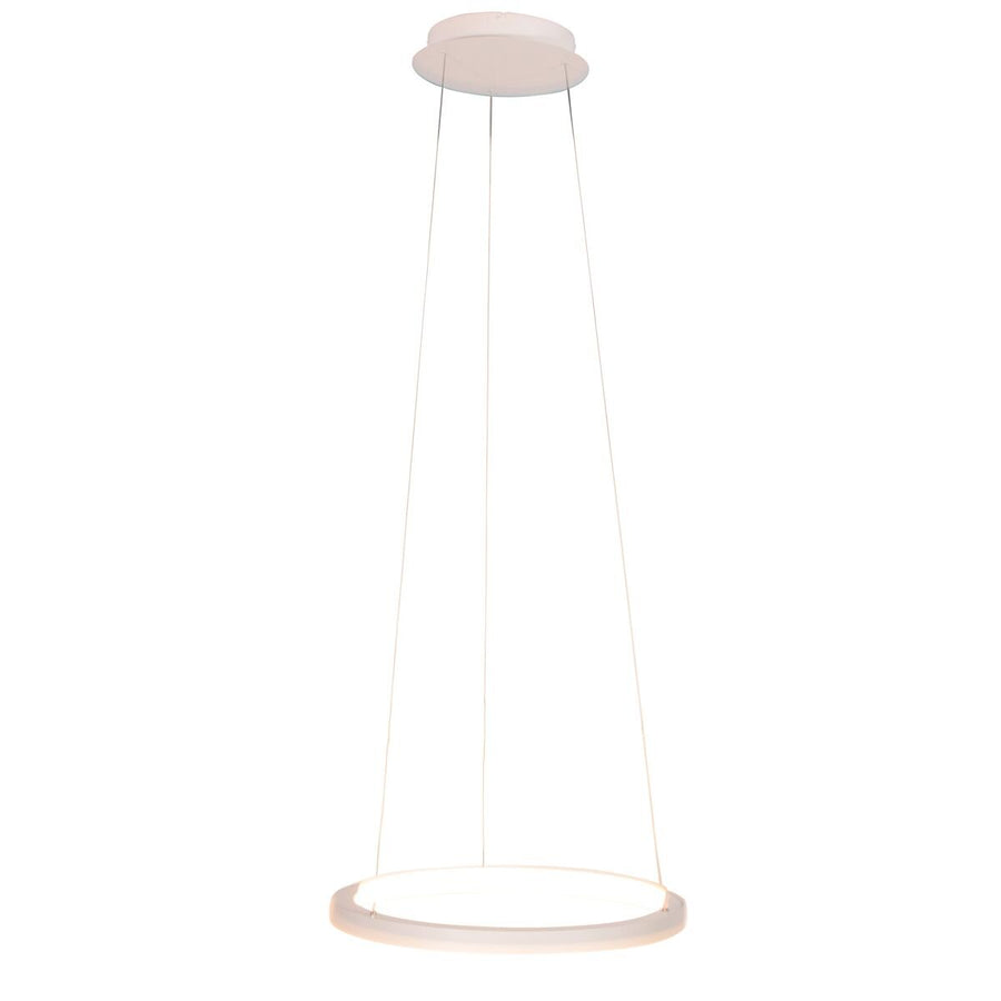 Witte hanglamp ringlede 4612w met cable-lift systeem