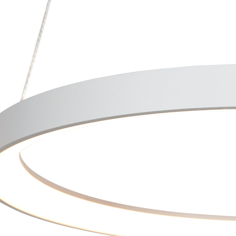 Witte hanglamp ringlede 4612w met cable-lift systeem