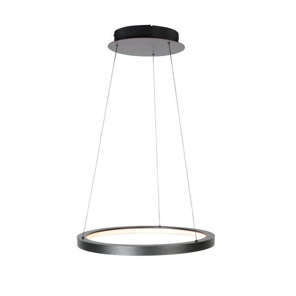 Zwarte hanglamp ringlede 4612zw met cable-lift systeem