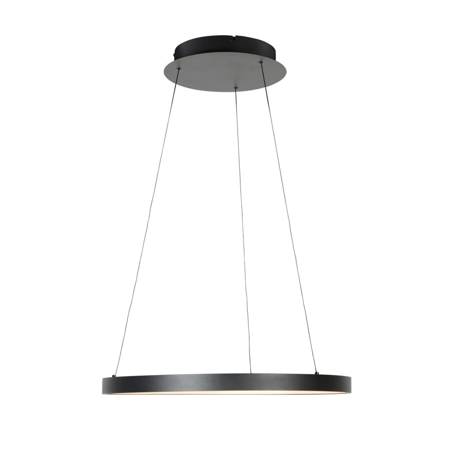 Zwarte hanglamp ringlede 4612zw met cable-lift systeem