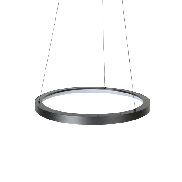 Zwarte hanglamp ringlede 4612zw met cable-lift systeem