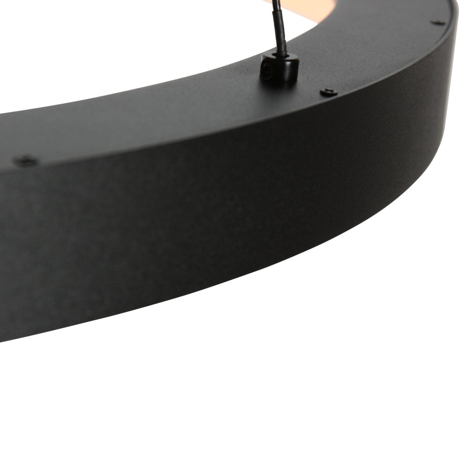 Zwarte hanglamp ringlede 4612zw met cable-lift systeem