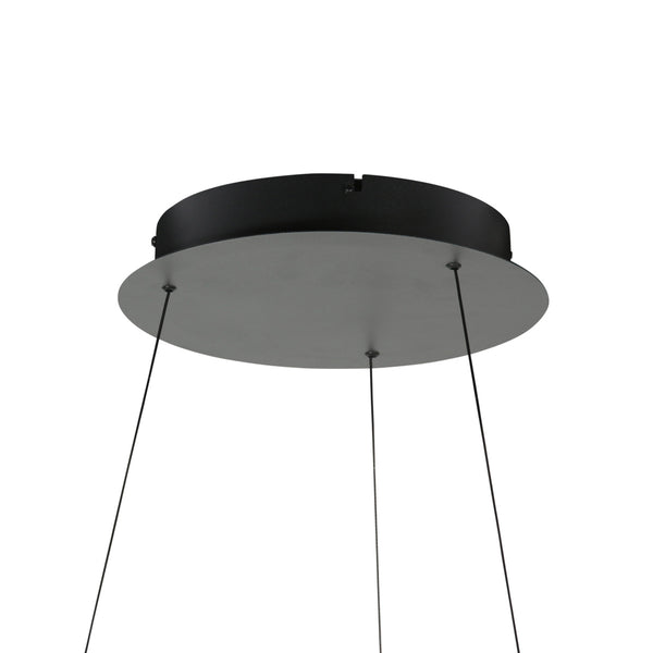 Zwarte hanglamp ringlede 4612zw met cable-lift systeem