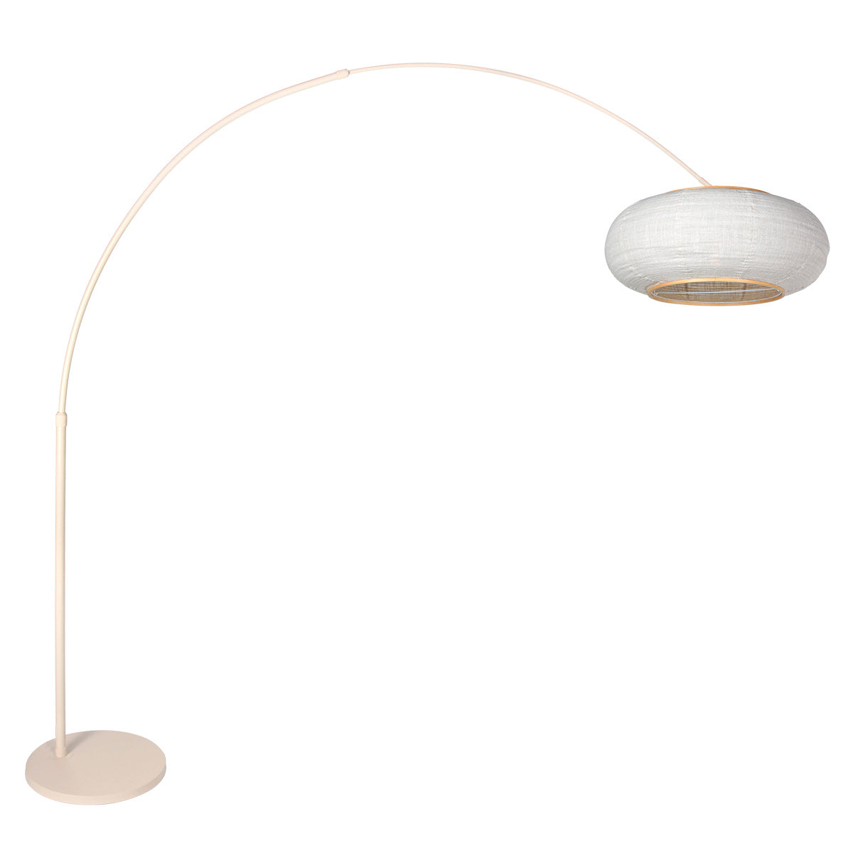 Booglamp silva alba 4677cr crème met linnen kap ø60 cm